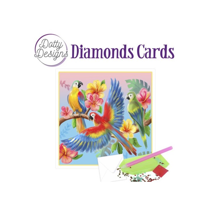 (DDDC1034)Dotty Designs Diamond Cards - Parrots
