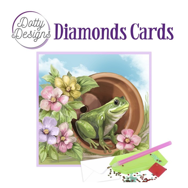 (DDDC1037)Dotty Designs Diamond Cards - Frog