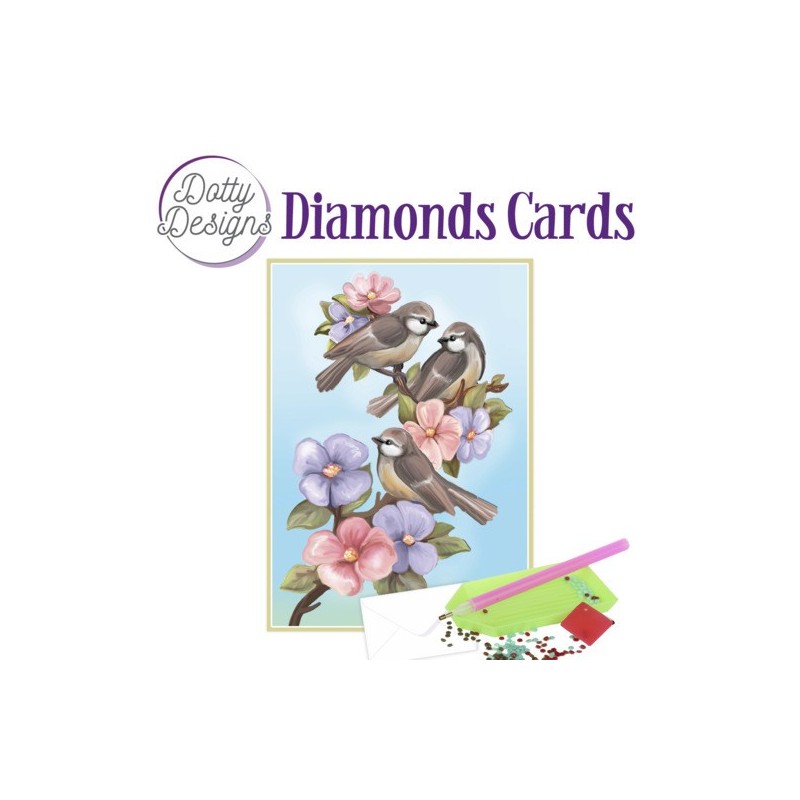 (DDDC1040)Dotty Designs Diamond Cards - Three Birds