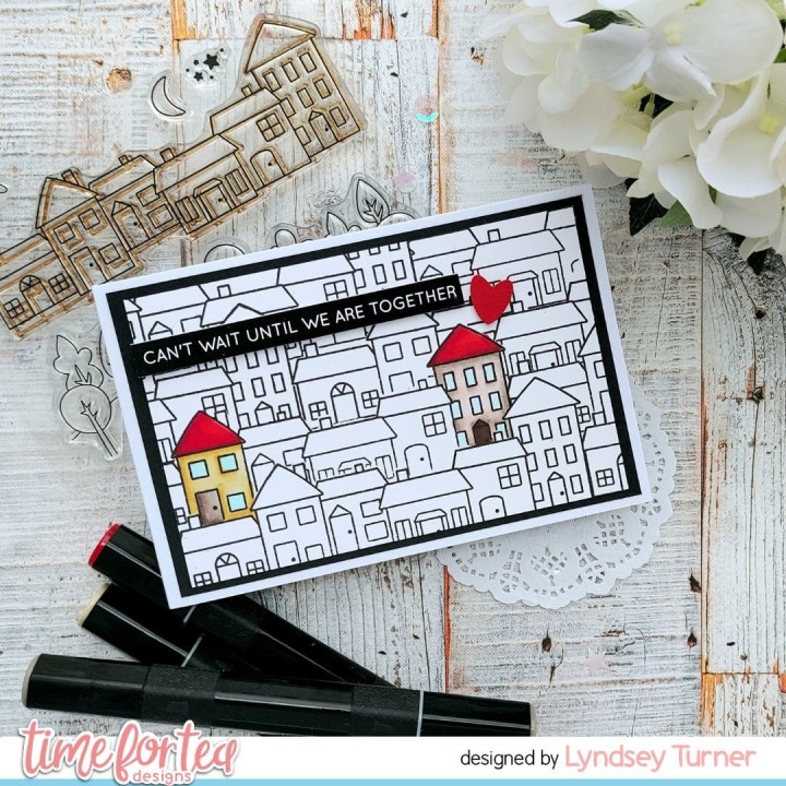 (T4T/653/Hil/Cle)Time For Tea Hillside Village Clear Stamps