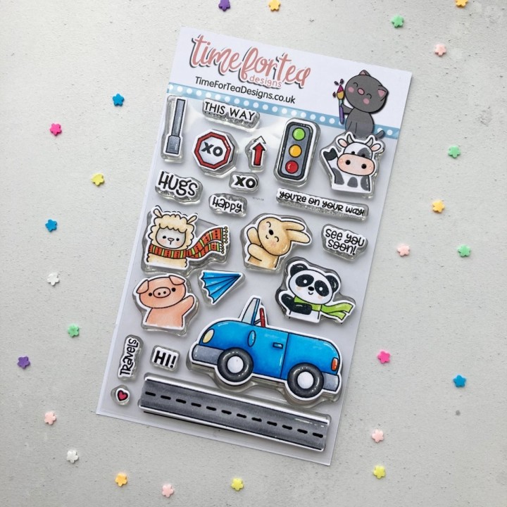 (T4T/657/Car/Cle)Time For Tea Car Critters Clear Stamps