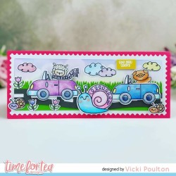 (T4T/657/Car/Cle)Time For Tea Car Critters Clear Stamps