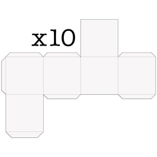 (ACC-CA-31160-XX)PACK OF 10 CUBE BOXES