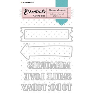 (SL-PES-CD08)Studio Light SL Cutting Die Text dies Planner Essentials nr.08