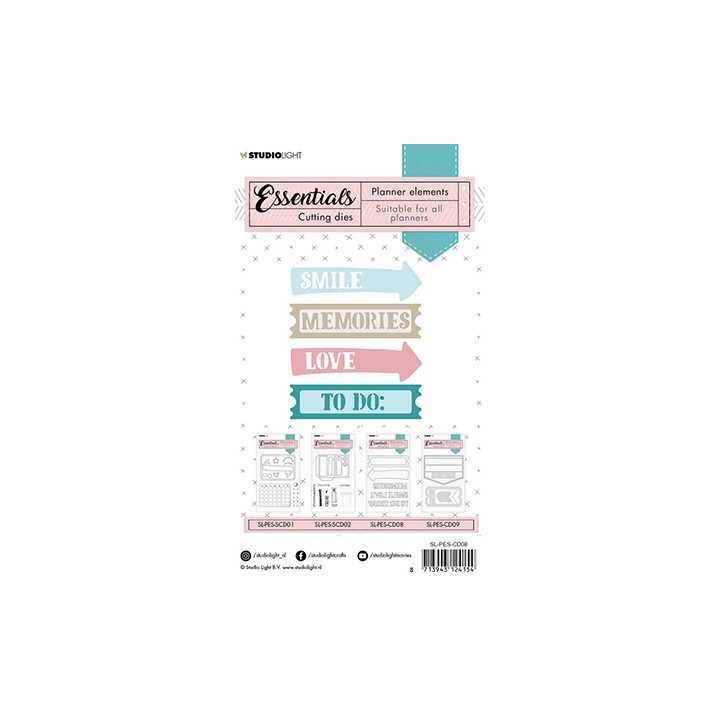 (SL-PES-CD08)Studio Light SL Cutting Die Text dies Planner Essentials nr.08
