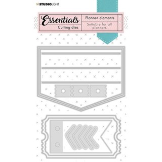 (SL-PES-CD09)Studio Light SL Cutting Die Label pocket Planner Essentials nr.09