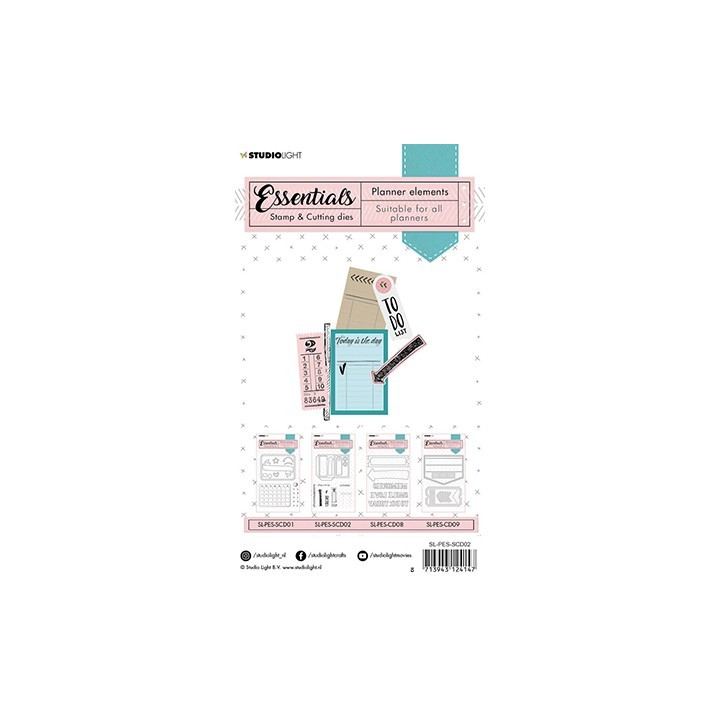 (SL-PES-CD02)Studio Light SL Stamp & Cutting Die Planner elements Planner Essentials nr.02