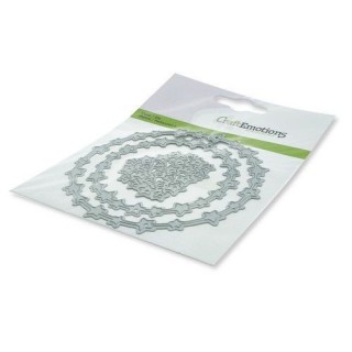 (115633/0442)CraftEmotions Die - Wreath stars Card 11x9cm 7,3cm