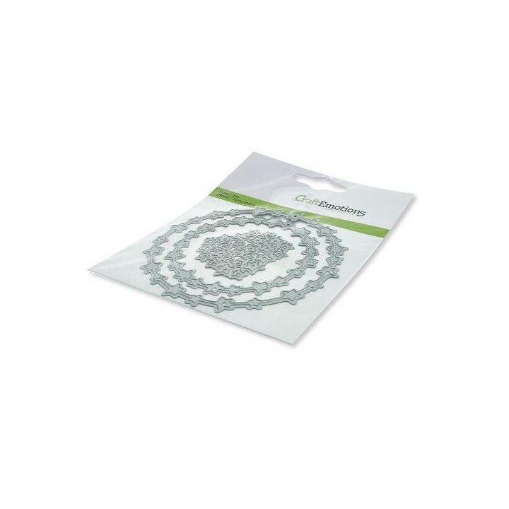 (115633/0442)CraftEmotions Die - Wreath stars Card 11x9cm 7,3cm