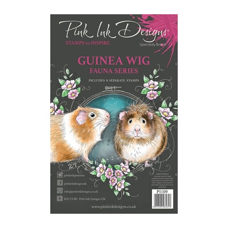 (PI109)Pink Ink Designs Clear stamp set Guinea wig