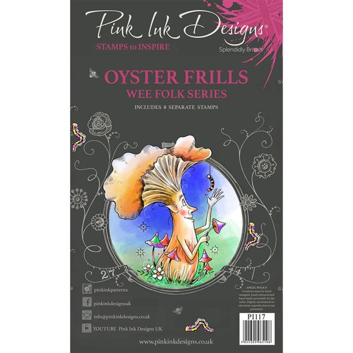 (PI117)Pink Ink Designs Clear stamp set Oyster frills
