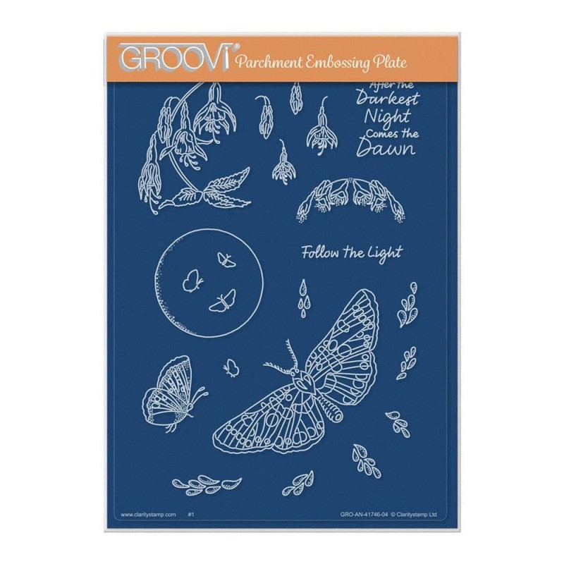 (GRO-AN-41746-04)Groovi Plate A5 CHERRY'S AFTER THE DARKEST NIGHT MONTAGE ELEMENTS