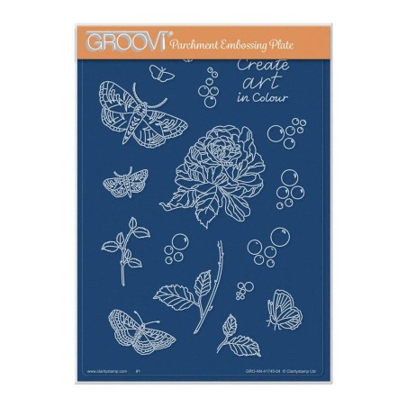(GRO-AN-41745-04)Groovi Plate A5 CHERRY'S CREATE ART IN COLOUR MONTAGE ELEMENTS A5