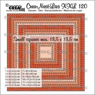 (CLNestXXL120)Crealies Crea-nest-dies XXL Squares with square holes