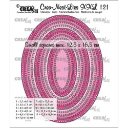 (CLNestXXL121)Crealies Crea-nest-dies XXL Ovals with square holes