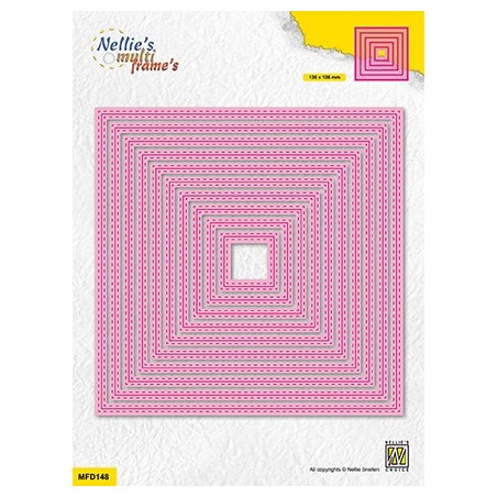 (MFD148)Nellie's Multi frame Double stitchlines: Square