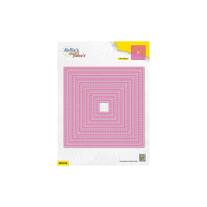 (MFD148)Nellie's Multi frame Double stitchlines: Square