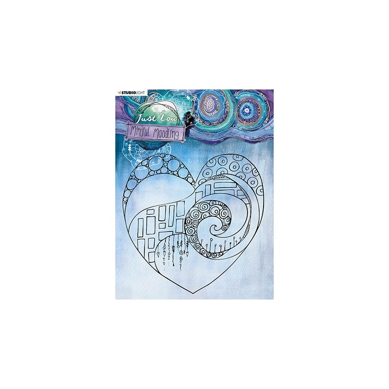(JL-MM-STAMP44)Studio Light JL Clear stamp Big heart Mindful Moodling nr.44