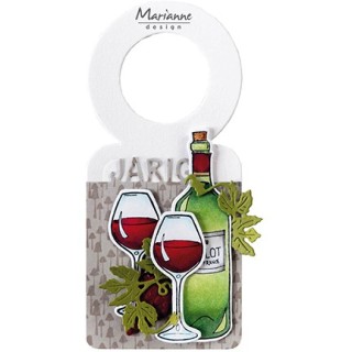 (HT1665)Clear stamp Hetty's wine