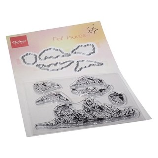 (TC0885)Clear stamp & die set Tiny's fall leaves