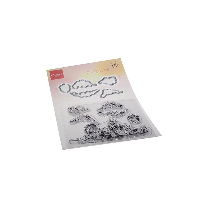 (TC0885)Clear stamp & die set Tiny's fall leaves