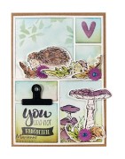 (TC0885)Clear stamp & die set Tiny's fall leaves