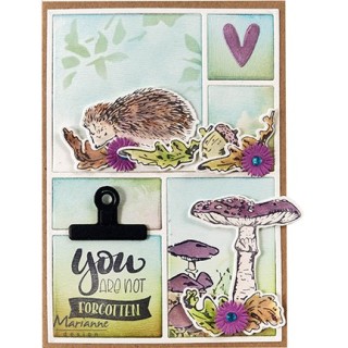 (TC0885)Clear stamp & die set Tiny's fall leaves