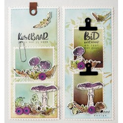 (TC0886)Clear stamp & die set Tiny's mushrooms