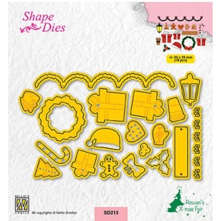 (SD213)Nellie's shape dies Christmas fiddles-2