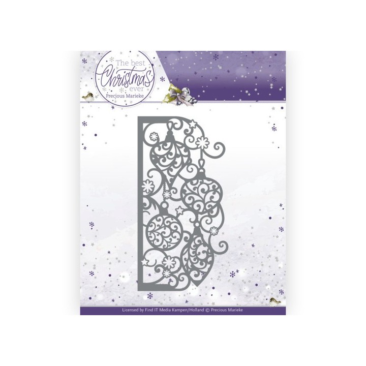 (PM10210)Dies - Precious Marieke - The Best Christmas Ever - Christmas Baubles Edge