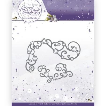 (PM10212)Dies - Precious Marieke - The Best Christmas Ever - Star Swirls