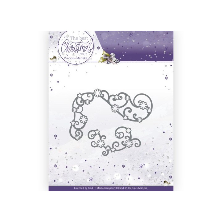 (PM10212)Dies - Precious Marieke - The Best Christmas Ever - Star Swirls