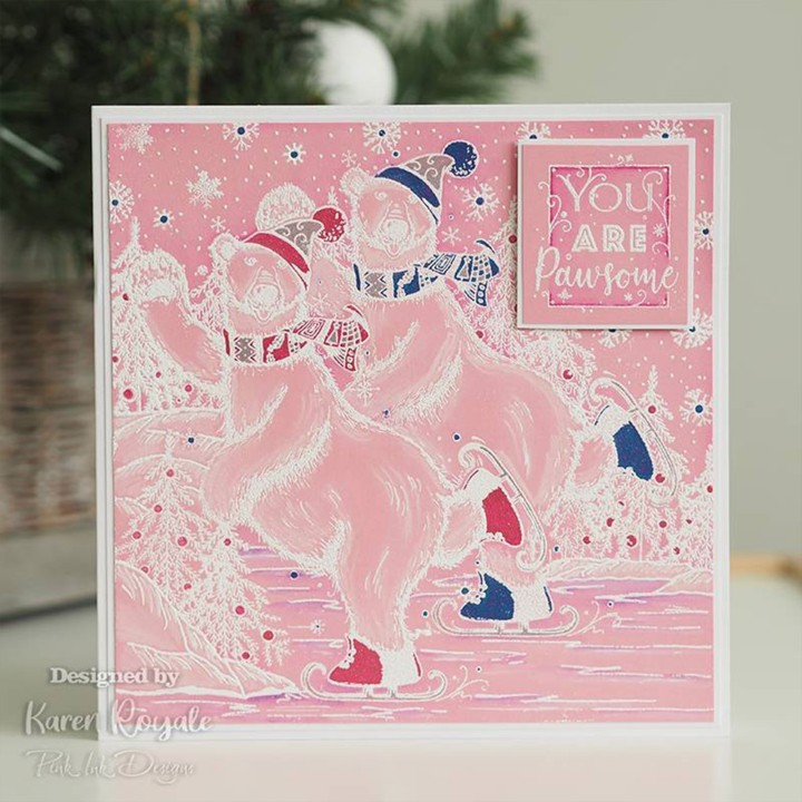 (PI119)Pink Ink Designs Clear stamp set Beary christmas