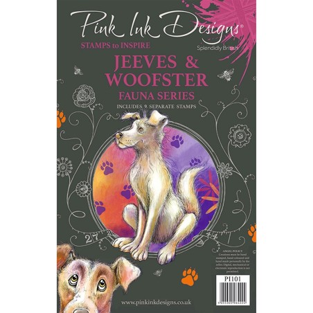 (PI101)Pink Ink Designs Clear stamp set Jeeves & woofster