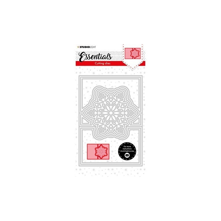 (SL-ES-CD71)Studio Light SL Cutting Die Christmas Card shape mini snowflake Essentials nr.71