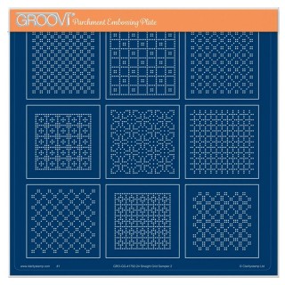(GRO-GG-41792-24)Groovi Plate A4 JOSIE'S STRAIGHT EMBOSSED PATTERNS 2