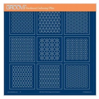 (GRO-GG-41793-24)Groovi Plate A4 JOSIE'S DIAGONAL EMBOSSED PATTERNS 2