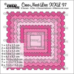 (CNLXXL97)Crealies Crea-Nest-Lies XXL Stamp square (8x)