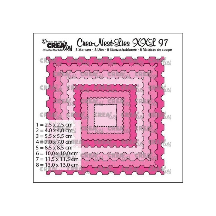 (CNLXXL97)Crealies Crea-Nest-Lies XXL Stamp square (8x)