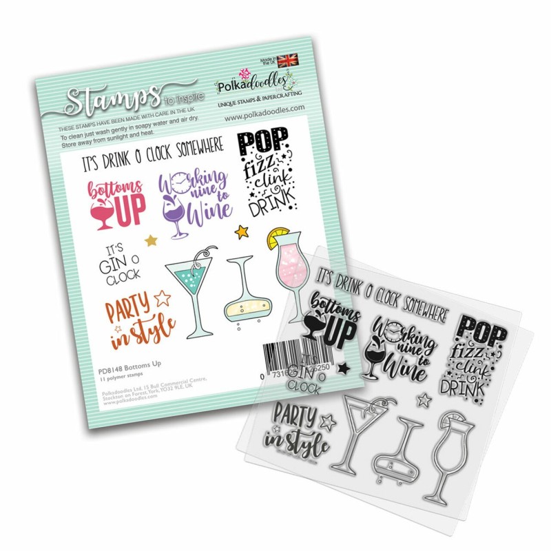 (PD8148)Polkadoodles Bottoms Up Clear Stamps