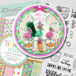 (PD8195)Polkadoodles Tropical Fever Clear Stamps