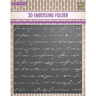 (EF3D029)Nellie's Choice Embossing folder Writing