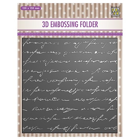 (EF3D029)Nellie's Choice Embossing folder Writing