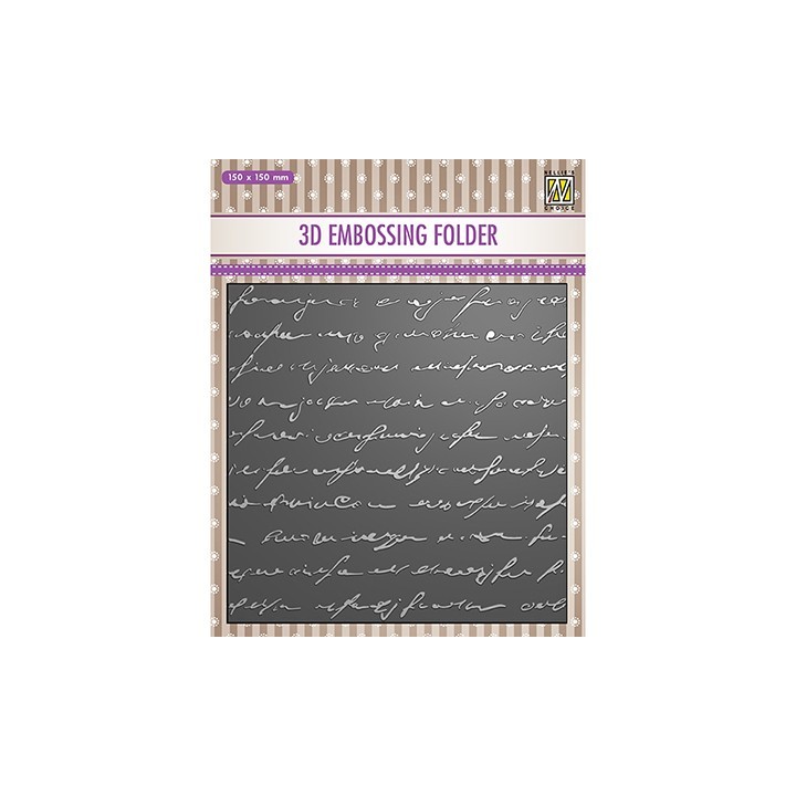 (EF3D029)Nellie's Choice Embossing folder Writing