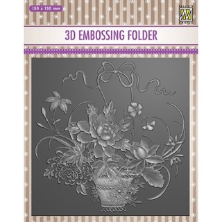 (EF3D030)Nellie's Choice Embossing folder Flower bouquet
