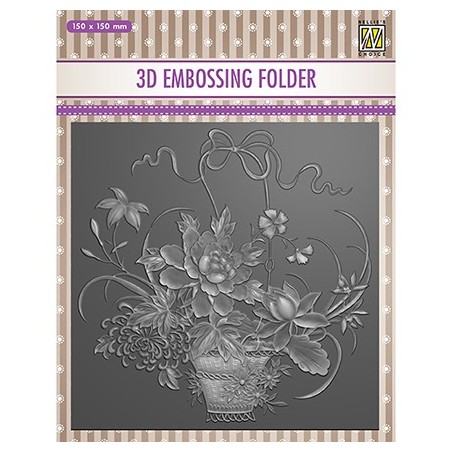 (EF3D030)Nellie's Choice Embossing folder Flower bouquet