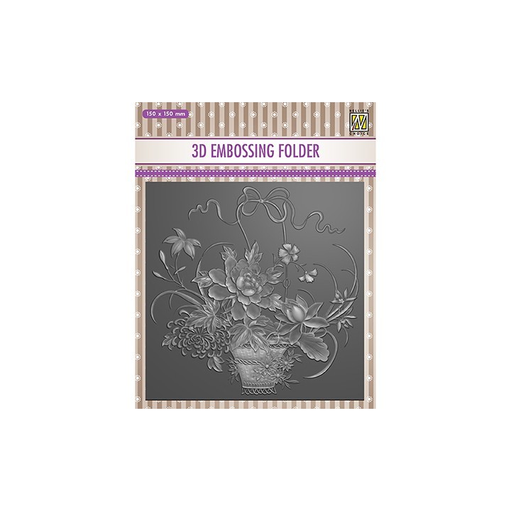 (EF3D030)Nellie's Choice Embossing folder Flower bouquet