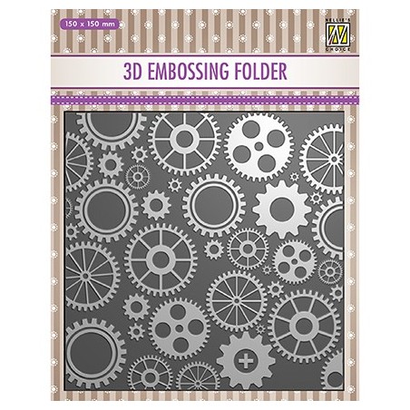(EF3D032)Nellie's Choice Embossing folder Corwheels