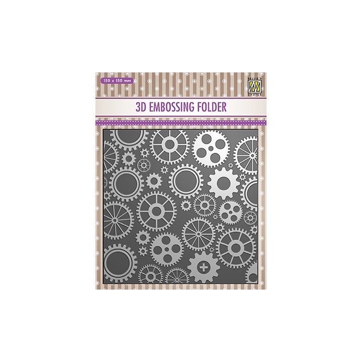(EF3D032)Nellie's Choice Embossing folder Corwheels