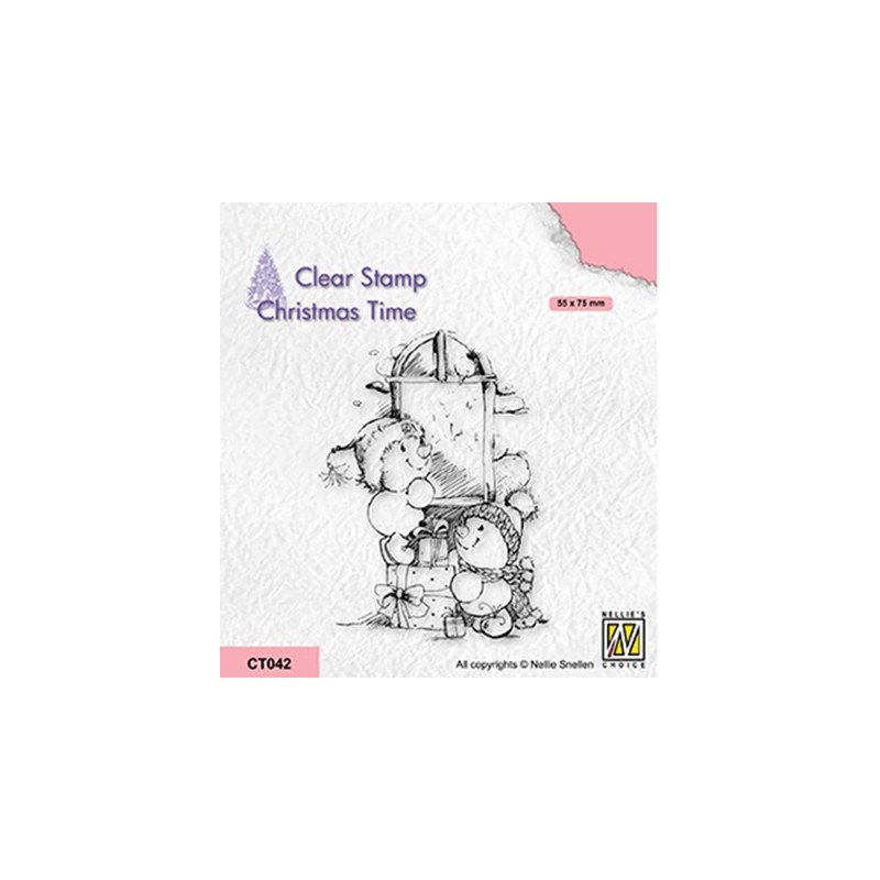 (CT042)Nellie's Choice Clear stamps Christmas time Present delivery